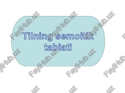 semiotika(yun. semeiotikos — belgilar haqidagi ta’limot) — PPT