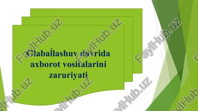 ommaviy axborot vositalari — PPTX