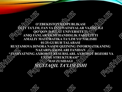 jamiyatning axborot resurslari — PPTX