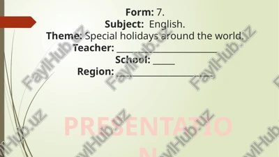 special holidays around the world. — PPTX