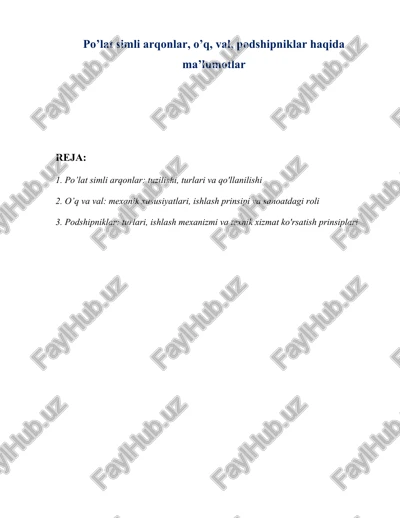 po’lat simli arqonlar — DOCX