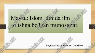 islomdini o'rganish — PPTX
