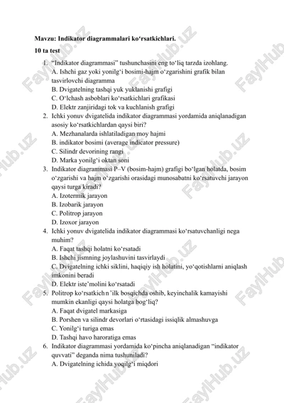 indikator diagrammalari koʻrsatkichlari — DOCX
