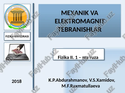 mexanik va elektromagnit tebranishlar5 — PPTX