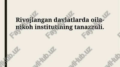 oilaviy barqarorlikning belgilari — PPTX