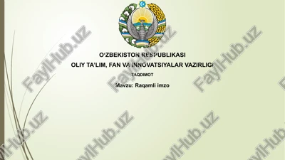 raqamli imzo — PPTX