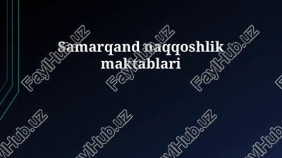 samarqand dekorativ rassomlik maktablar — PPTX