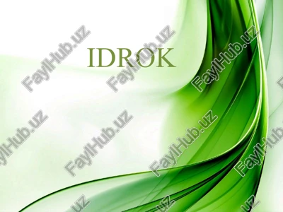 idrok psixologiyasi — PPTX