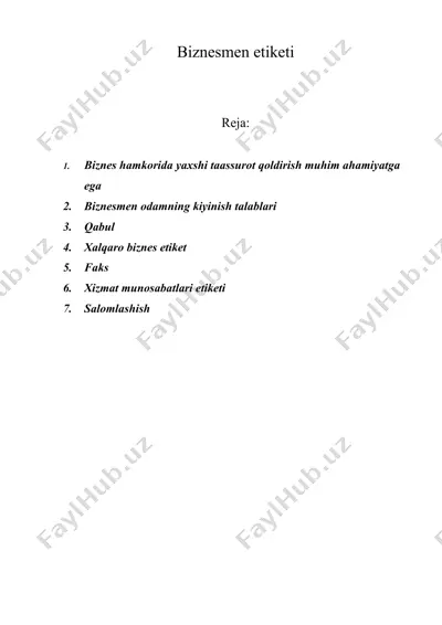 biznesmen etiketi — DOC