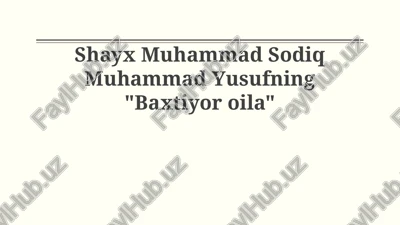 baxtli oila — PPTX