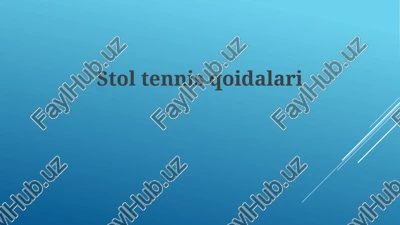 stoltennisqoidalari — PPTX