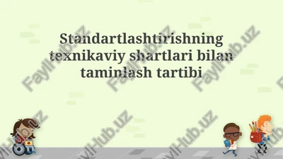 texnik standartlashtirish shartlari — PPTX