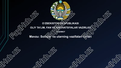 soliqlarvaularningvazifalariturlari — PPTX