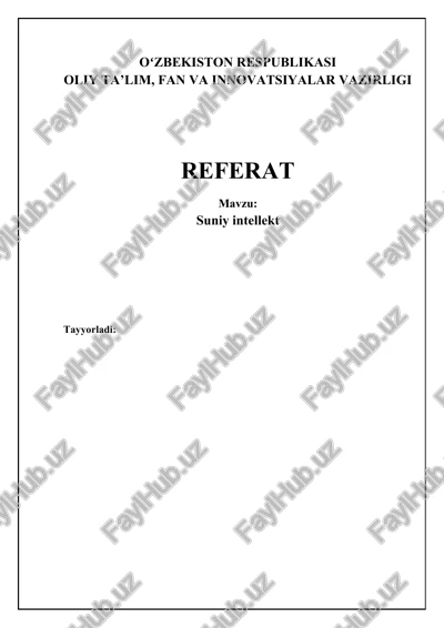 sun'iy intellekt — DOCX
