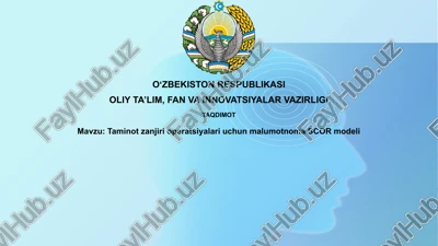 ta'minot zanjiri operatsiyalariuchunmalumotnomascormodeli — PPTX