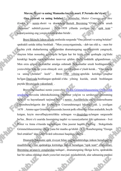 ona jasorati va uning bolalari — DOCX