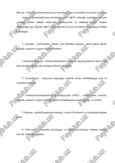 axborot-kommunikatsiya texnologiyalari terminlari bazasi — PDF