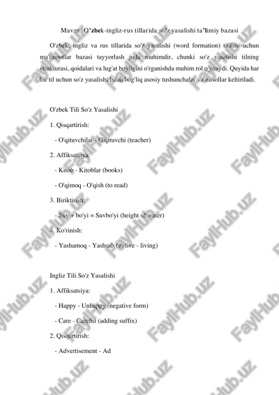 o’zbek-ingliz-rus tillarida so’z yasalishi ta’limiy bazasi — PDF