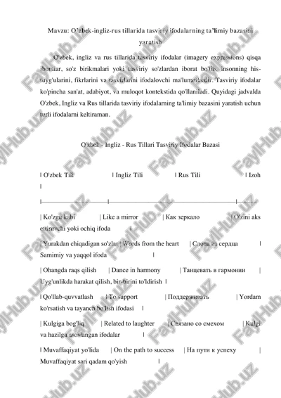 o'zbek-ingliz-rus tillarida tasviriy ifodalarning ta’limiy bazasi — PDF