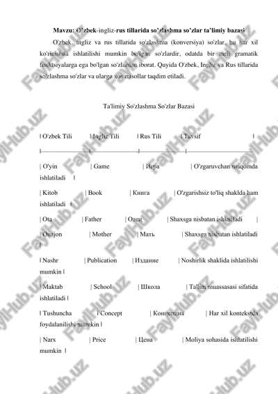 o’zbek-ingliz-rus tillarida so’zlashma so’zlar ta’limiy bazasi — PDF