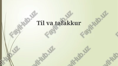 til va tafakkur — PPTX