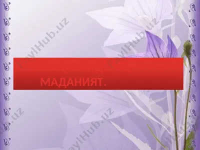 архаик (ибтидоий) маданият — PPTX