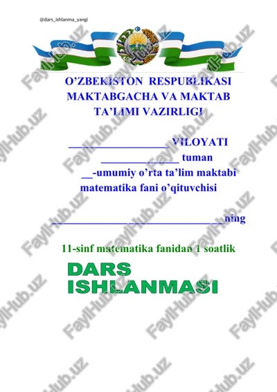 o'rta qiymat, moda va mediana. chetlanish, standart chetlanish — DOCX