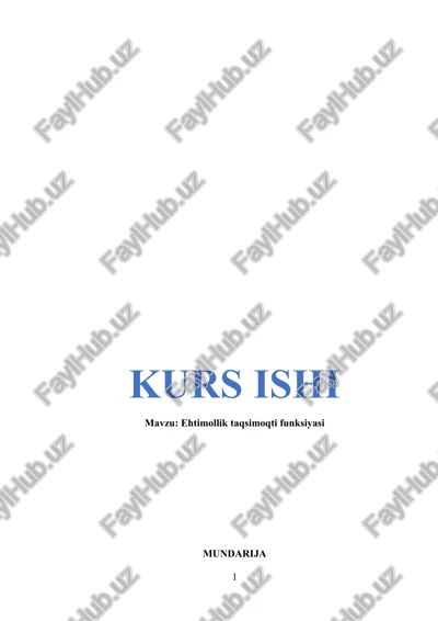 ehtimollik taqsimoti funksiyasi — DOCX