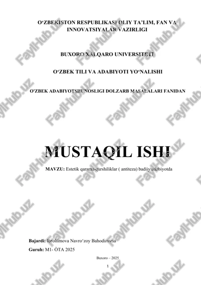o'zbek adabiyotshunosligi dolzarb masalalari — DOCX