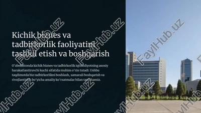 kichik biznes va tadbirkorlik faoliyati — PDF