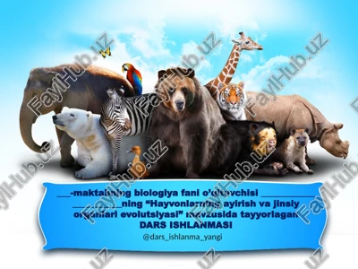 hayvonlarning ayirish va jinsiy organlari evolutsiyasi — PPTX