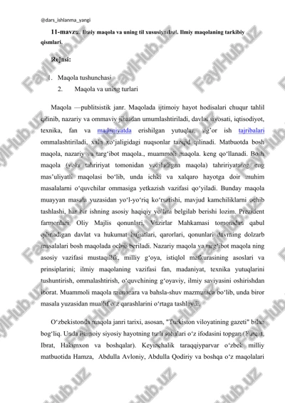 ilmiy maqola va uning til xususiyatlari — DOCX