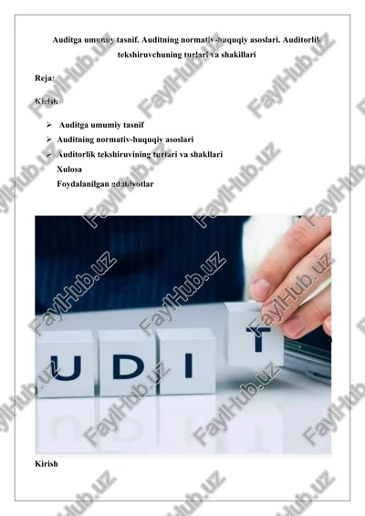 auditning normativ-huquqiy asoslari — DOCX