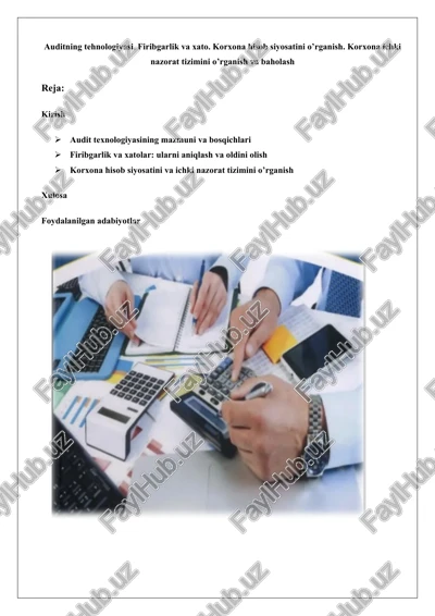 audit texnologiyasi — DOCX