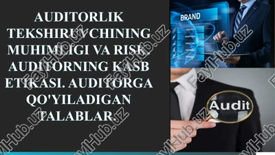 auditorlik tekshiruvchining muhimligi va risk — PPTX