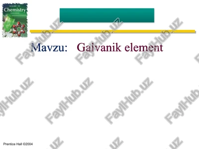 galvanik element — PPTX