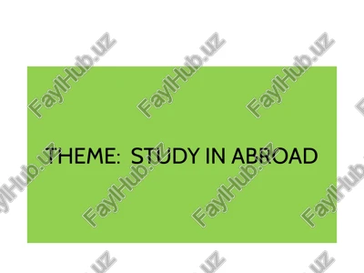 study in abroad — PPTX