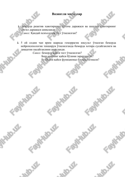 vaziyatli misollar — DOCX