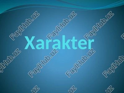 xarakter — PPTX