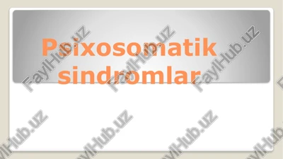 psixosomatiksindromlar — PPTX