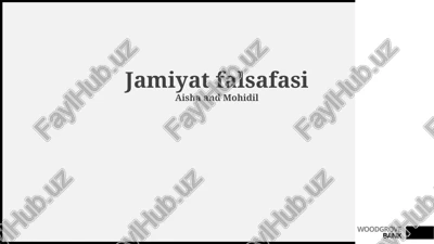 jamiyat falsafasi — PPTX