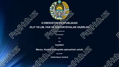 kasbiy muloqotda qatnashish uslubi — PPTX