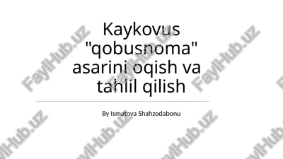 qobusnoma — PPTX