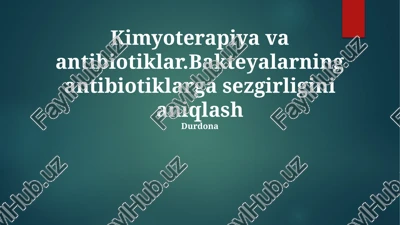 kimyoterapiya va antibiotiklar — PPTX