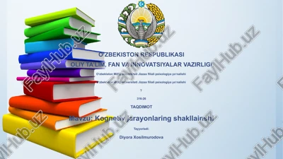 kognitiv jarayonlarning shakllanishi — PPTX