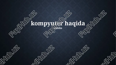 markaziy protsessor (cpu) va tezkor xotira (ram) — PPTX