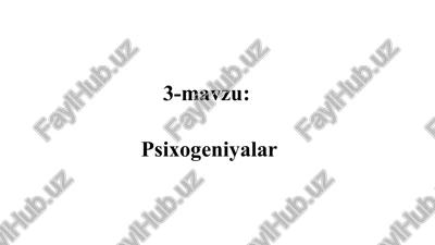 psixogeniyalar — PPTX