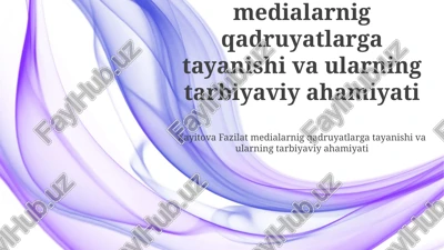 milliy qadriyatlar: mohiyat va ahamiyat — PPTX