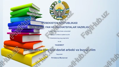 mirzo ulug'bek-davlat arbobi va buyuk olim — PPTX