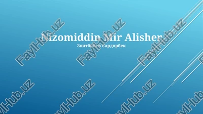 alisher navoiyning "xamsa"si — PPTX